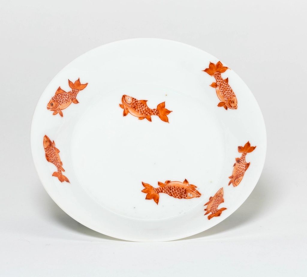 A seafood dish plated and ready to serve